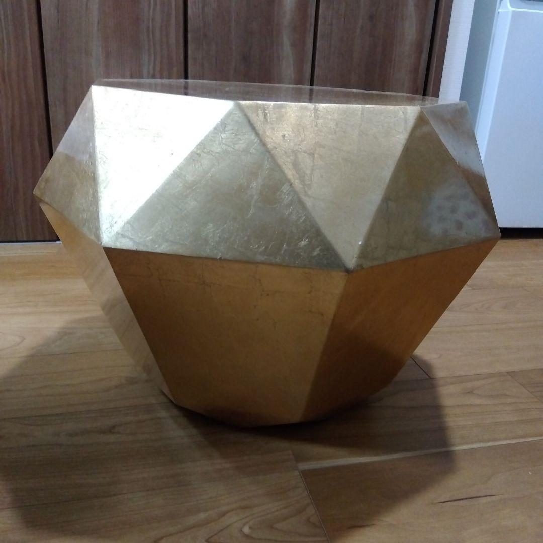 フランフラン　ダイヤモンドテーブル　ゴールド