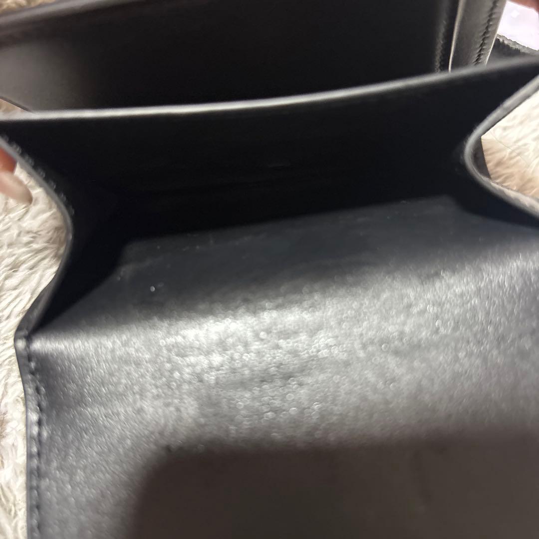 Celine ブラックレザー 二つ折り財布