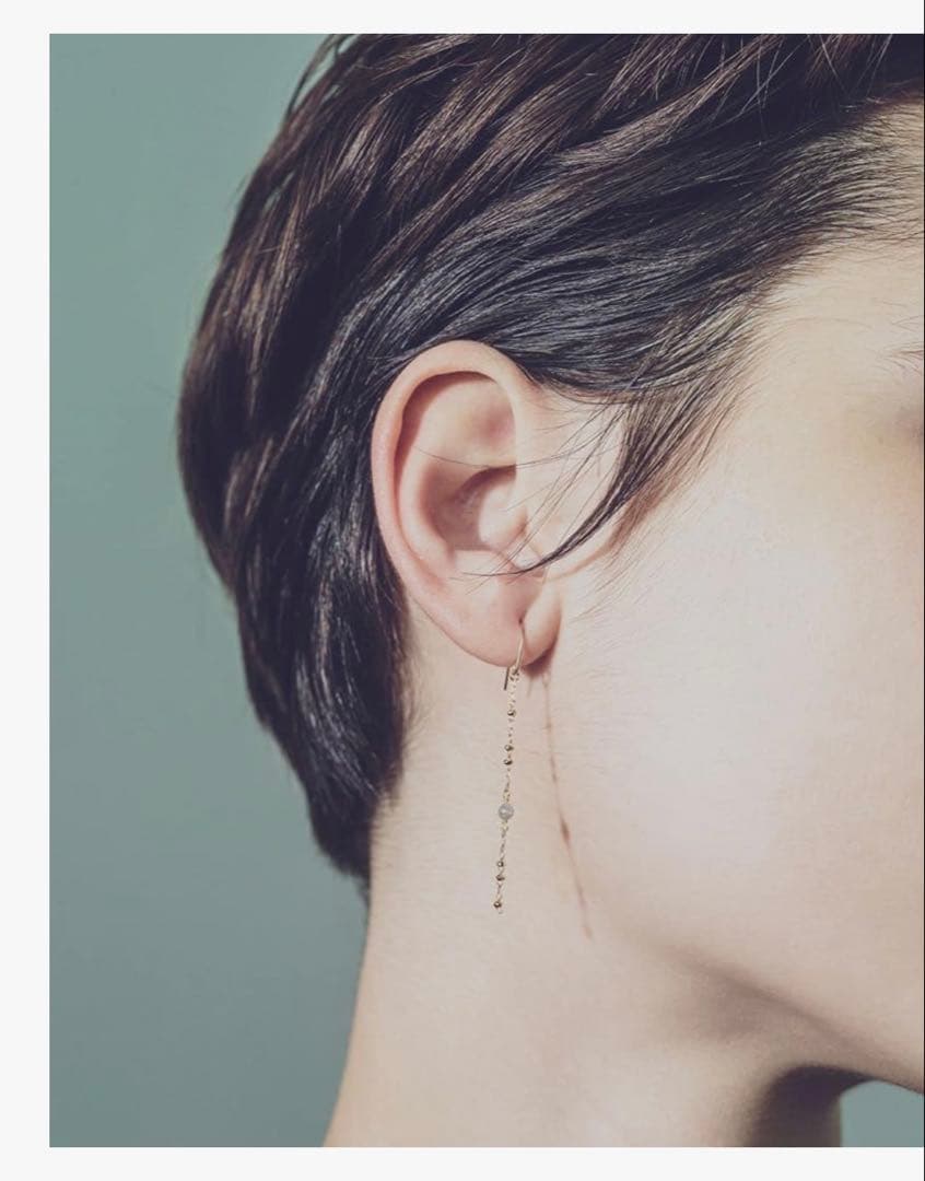 ete グレイン　ピアス　グレーダイヤモンド