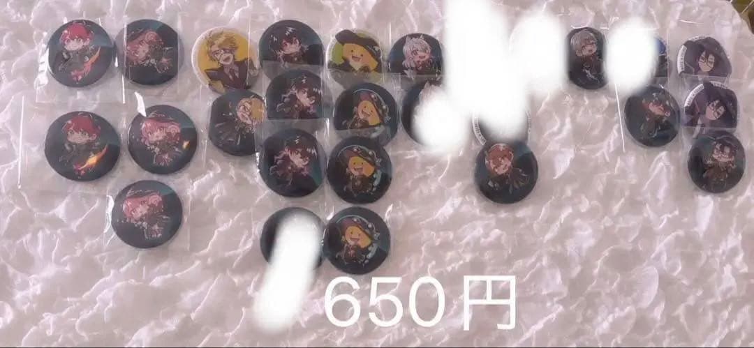 カラフルピーチ缶バッジです