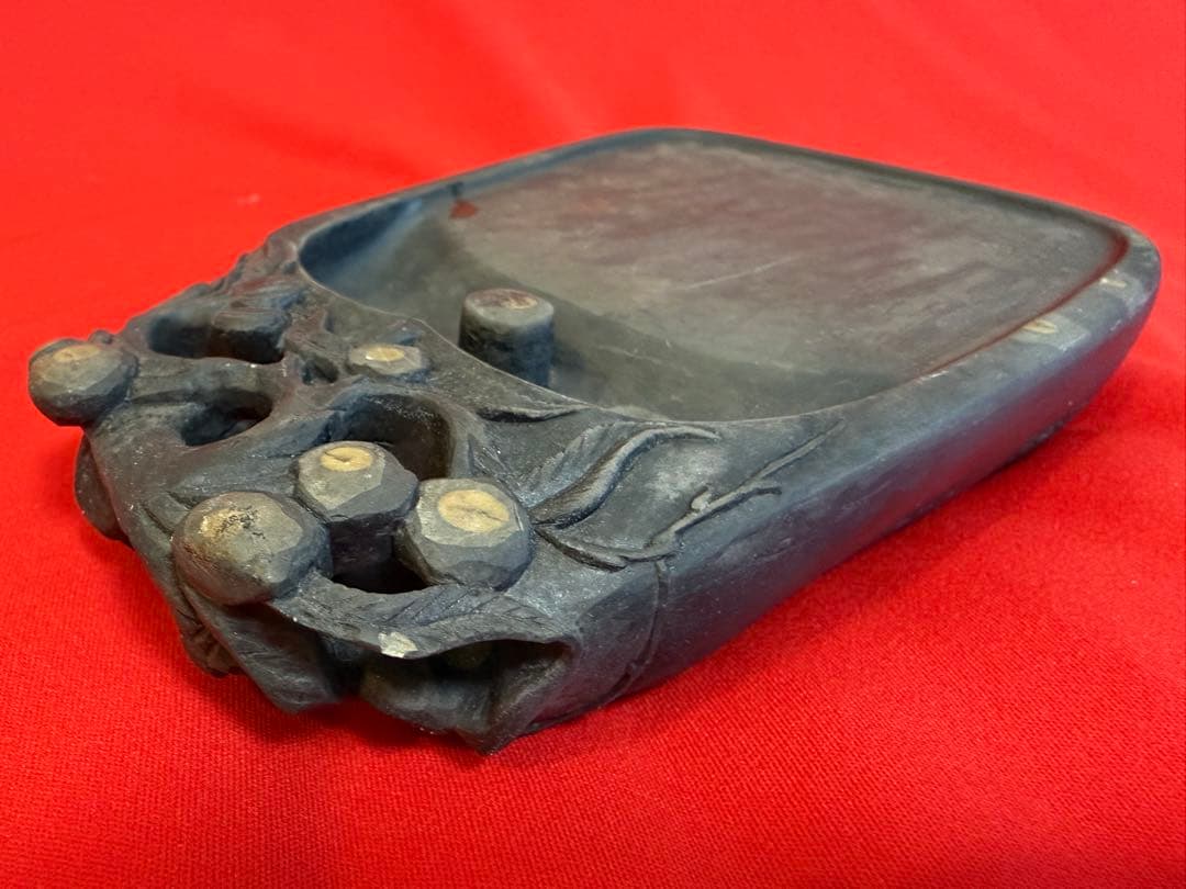 書道具 ★☆ 硯 古硯 端渓硯 すずり 中国美術 書道 端溪 雲龍紋硯 端溪硯