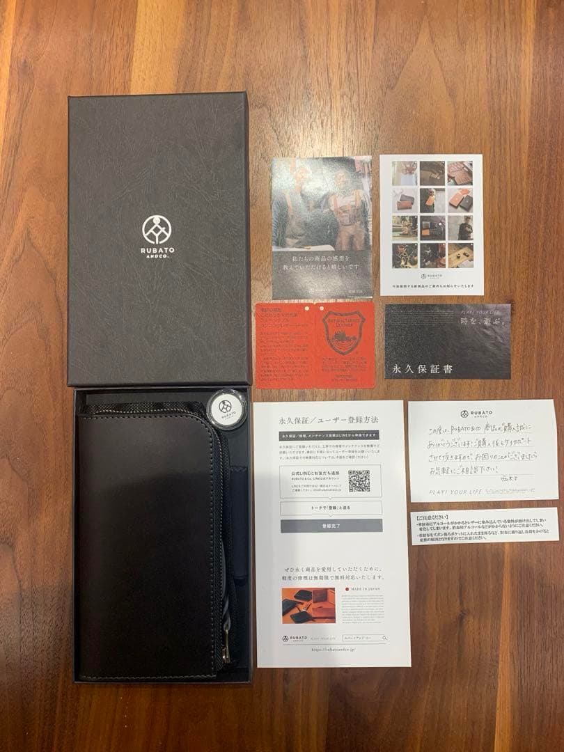 RUBATO & CO (栃木レザー受注生産)長財布(クロ)