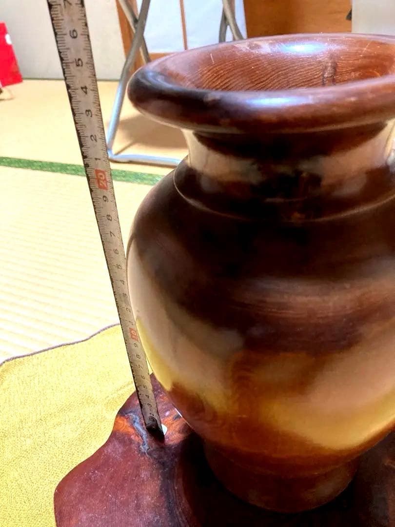 屋久杉　花瓶　印あり
