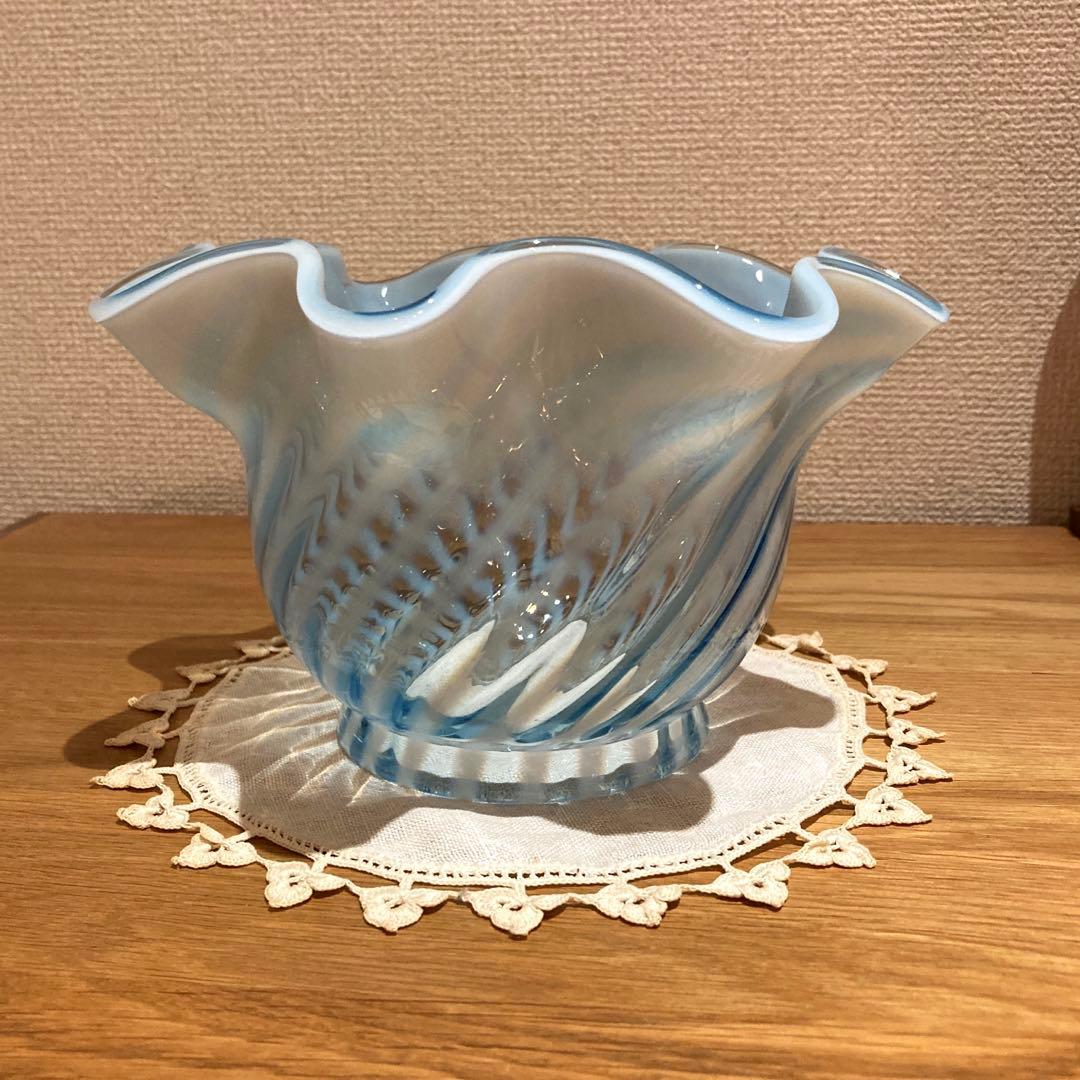 （専用）フェントン　大きなランプシェード　アンティーク　スタンドセット