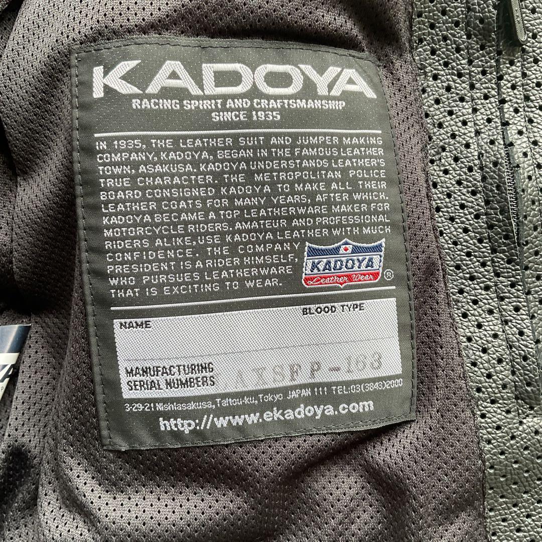 美品✨カドヤ　パンチング　レザージャケット　シングルライダース　3L ブラック