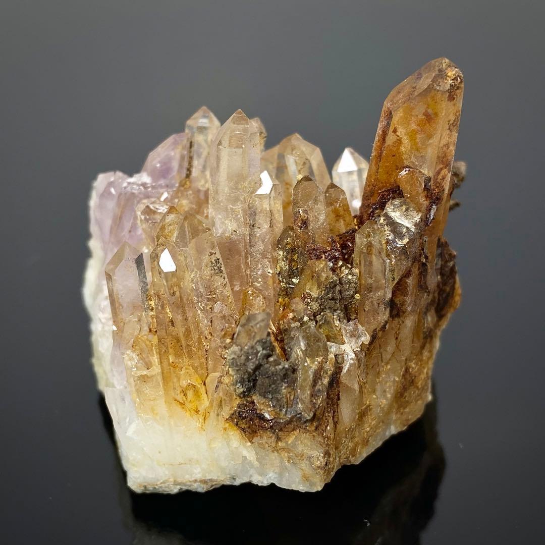 バイカラーアメシスト　リモナイト　鉱物標本　原石　天然石　ストーン　アメジスト