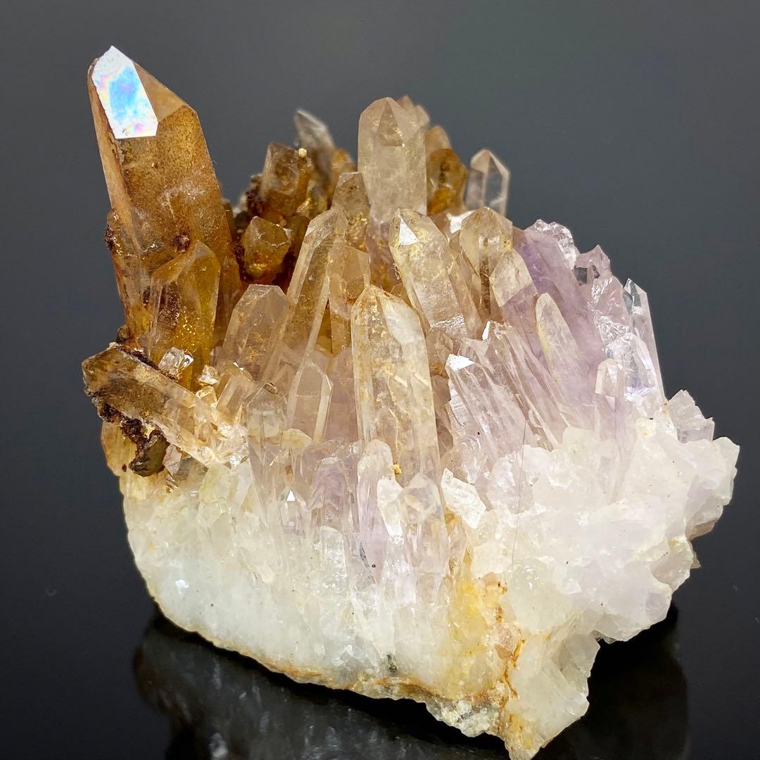 バイカラーアメシスト　リモナイト　鉱物標本　原石　天然石　ストーン　アメジスト