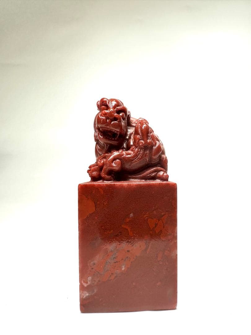 【獅子】 太獅　少獅　母子獅子　美品　高級印材　篆刻　印石　ラオス印石　水凍