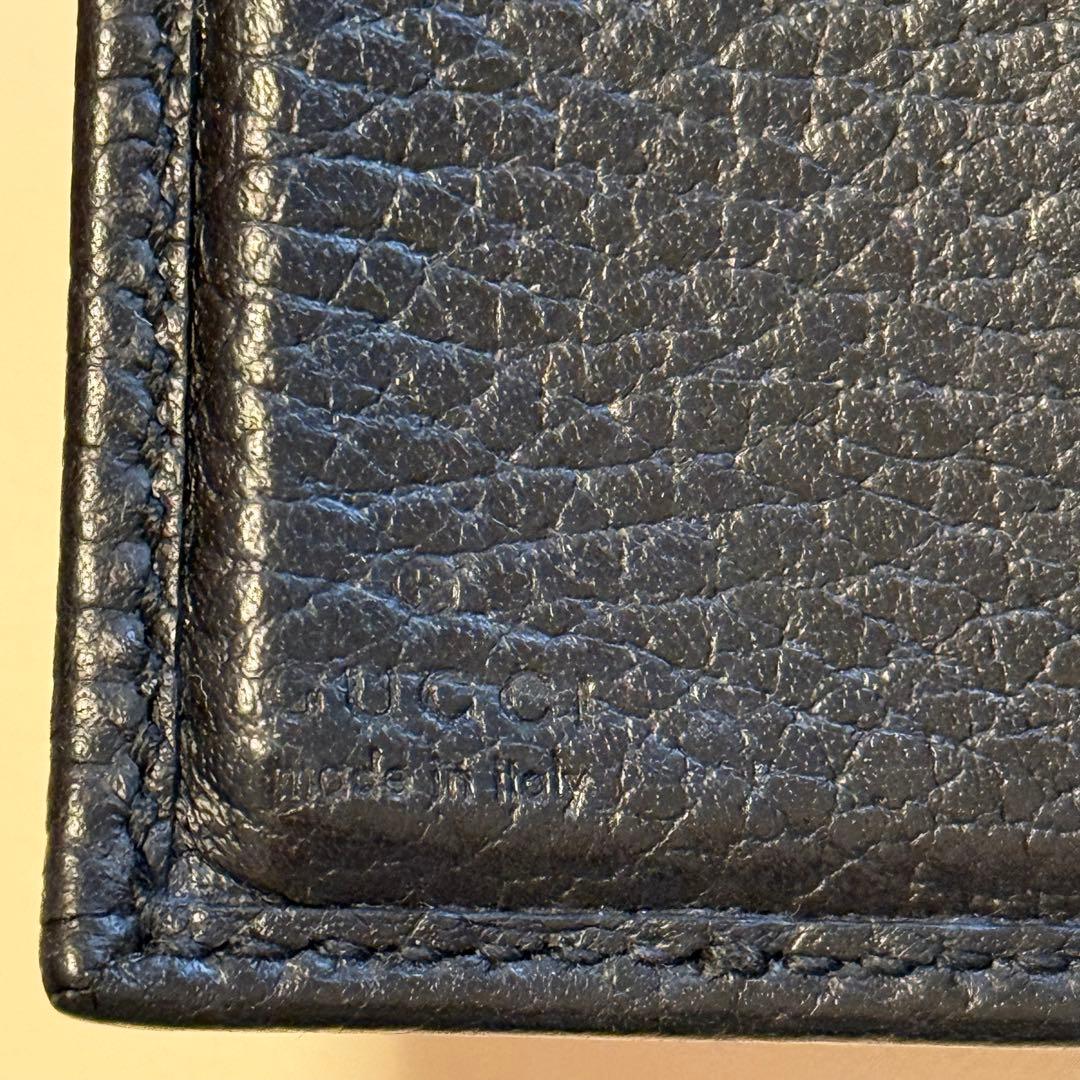 GUCCI グッチ GGマーモント コンパクト 三つ折り財布 ミニ財布 黒