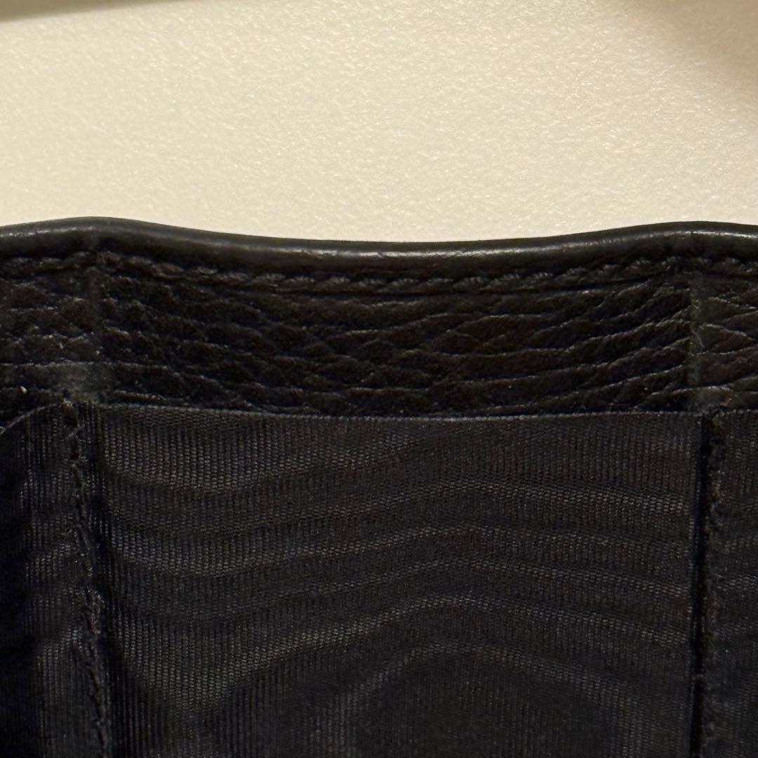 GUCCI グッチ GGマーモント コンパクト 三つ折り財布 ミニ財布 黒