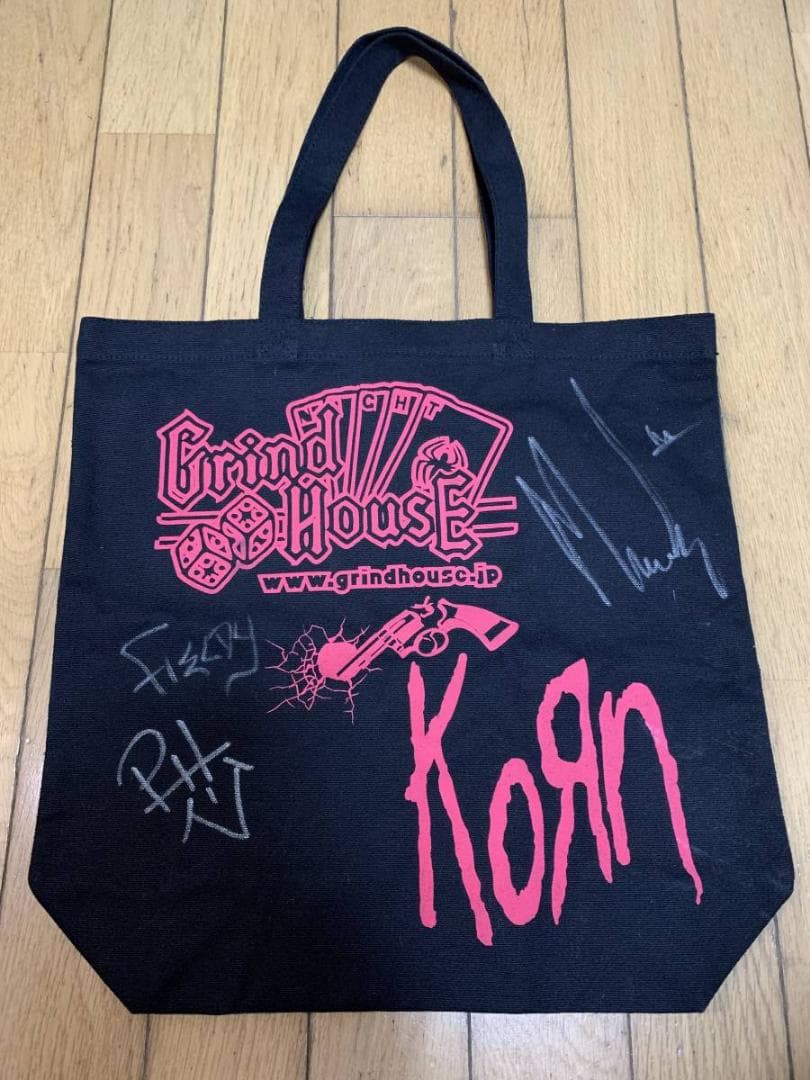 KORN 直筆サイン入りトート 本物