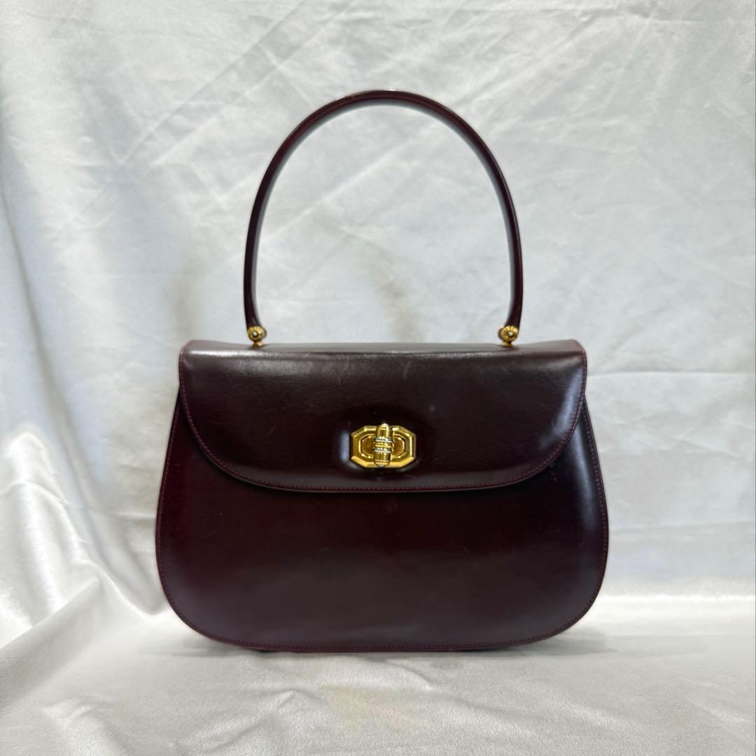 【セール中】GUCCI オールドグッチ ヴィンテージ ハンドバッグ ボルドー