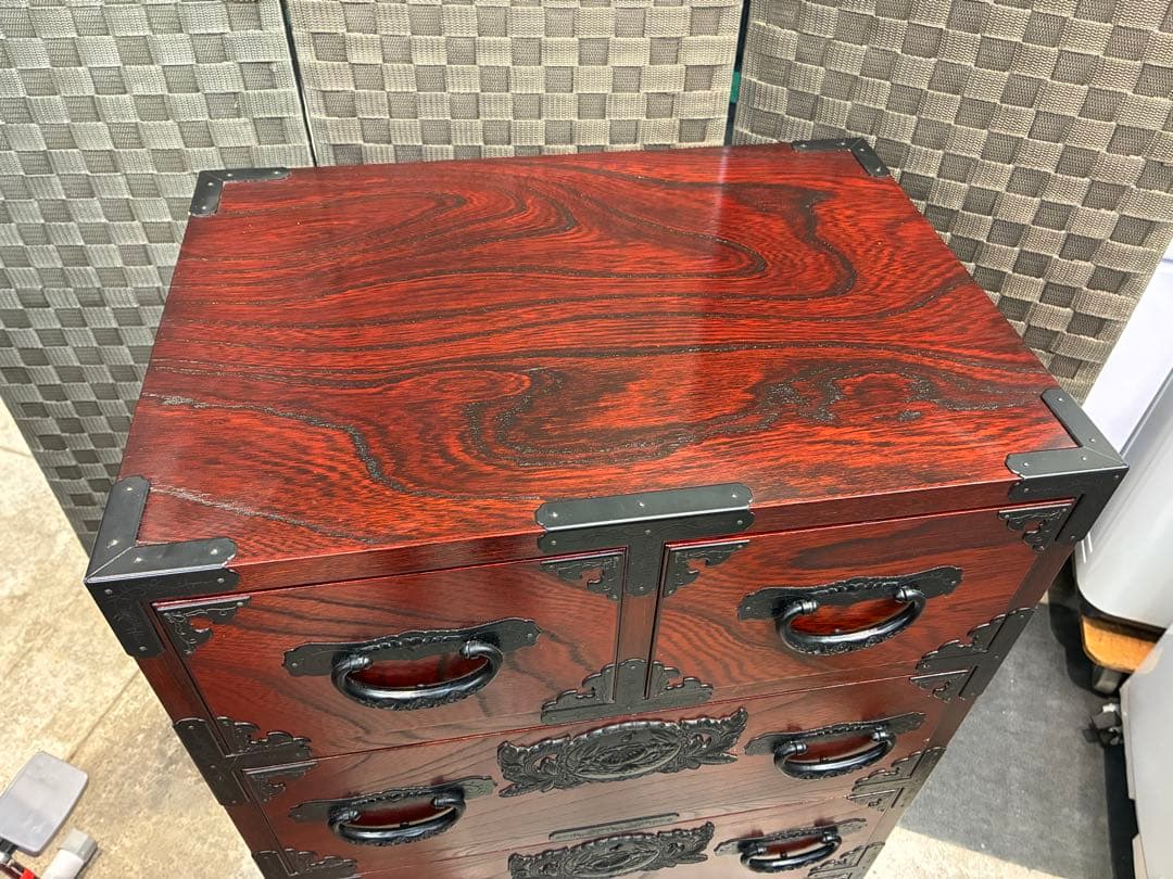 仙台箪笥 チェスト 欅産業 アンティーク タンス 美品 民芸箪笥