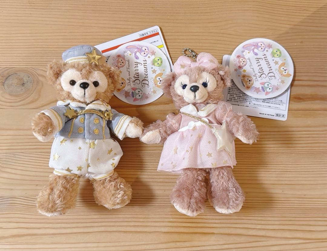 ダッフィー　シェリーメイ　ぬいぐるみバッジ　ぬいバ　スターリードリームス