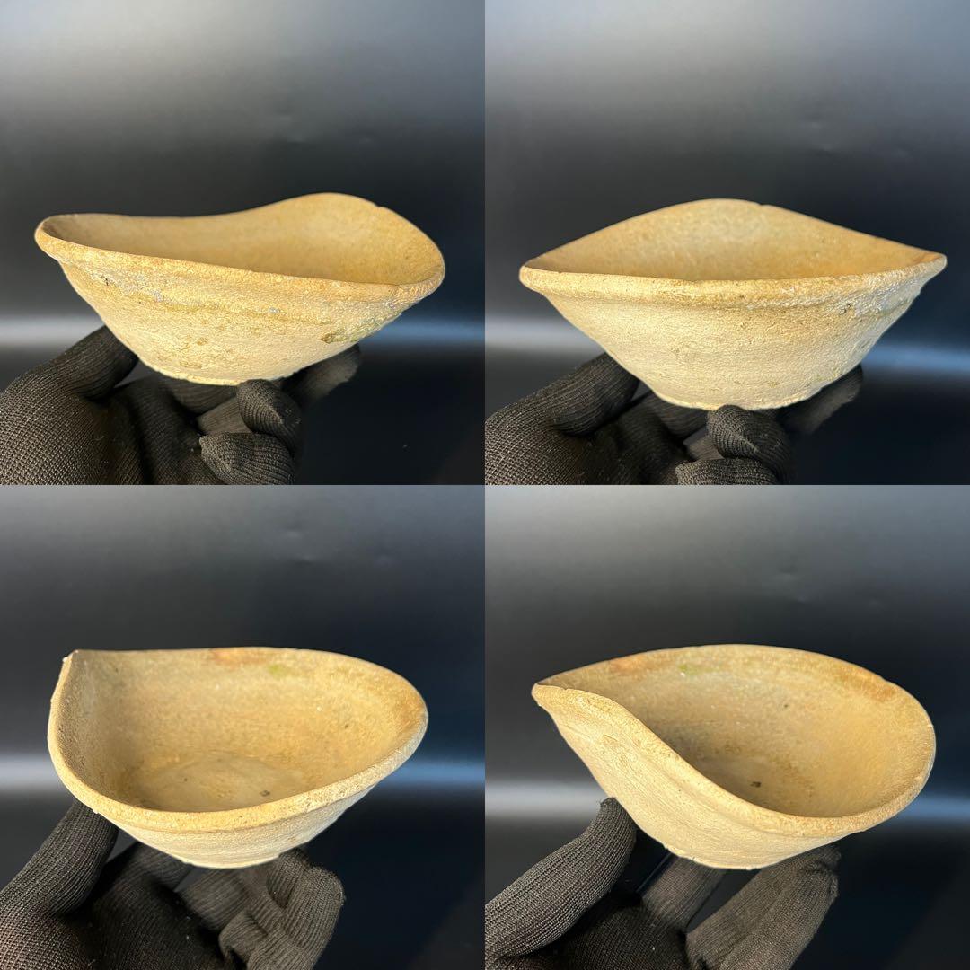 平安末期〜鎌倉初期 山茶碗｜茶道具 古陶 数寄者好み ビードロ景色◎古美術庵々