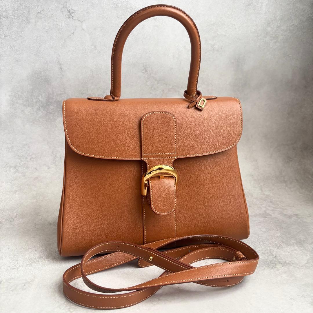 値下げ済み!DELVAUX ブリヨンMM 2way ハンドバッグ ストラップ付き