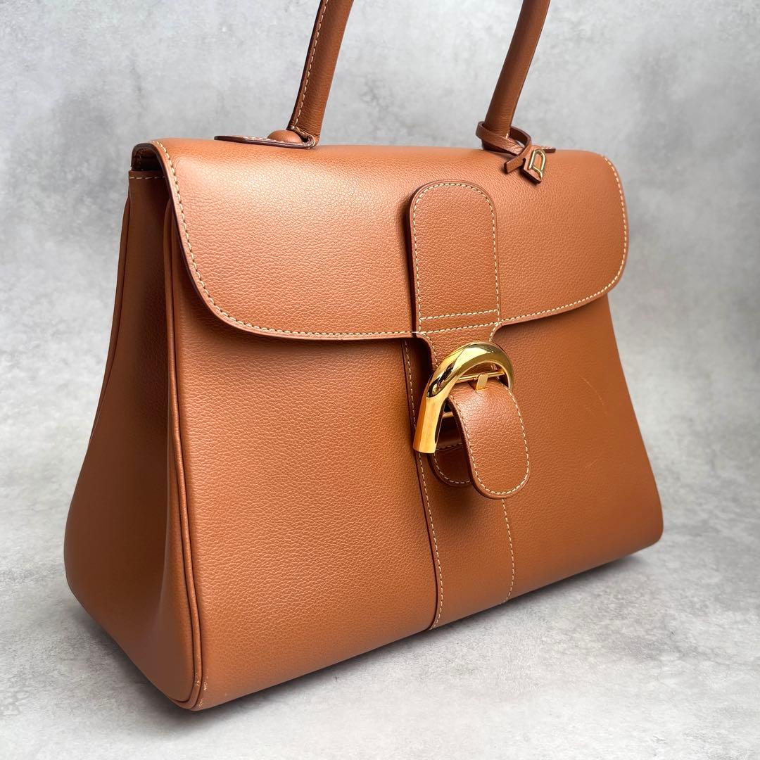 値下げ済み!DELVAUX ブリヨンMM 2way ハンドバッグ ストラップ付き