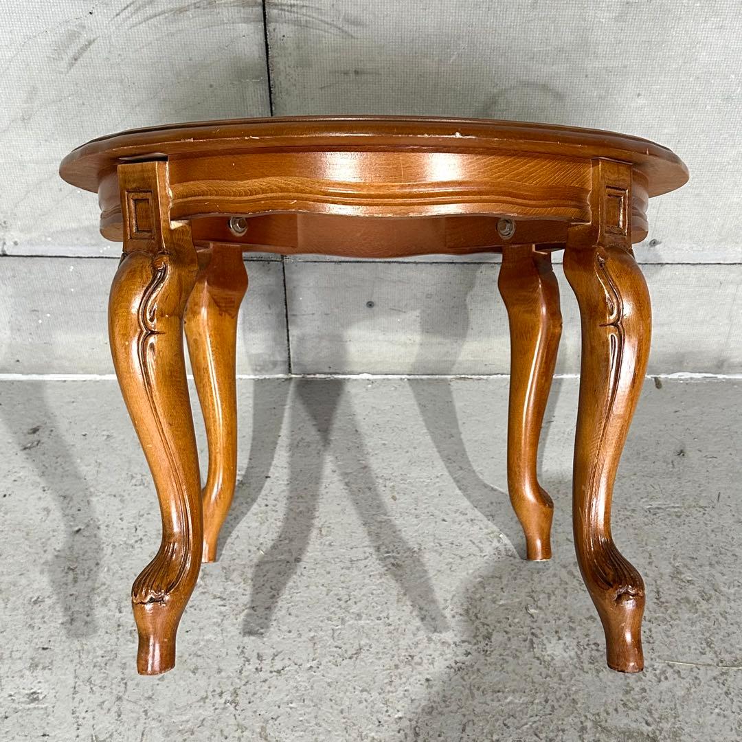 ✦90s✦ 象嵌 ラウンドテーブル 60cm 猫脚 ヨーロピアン クラシック