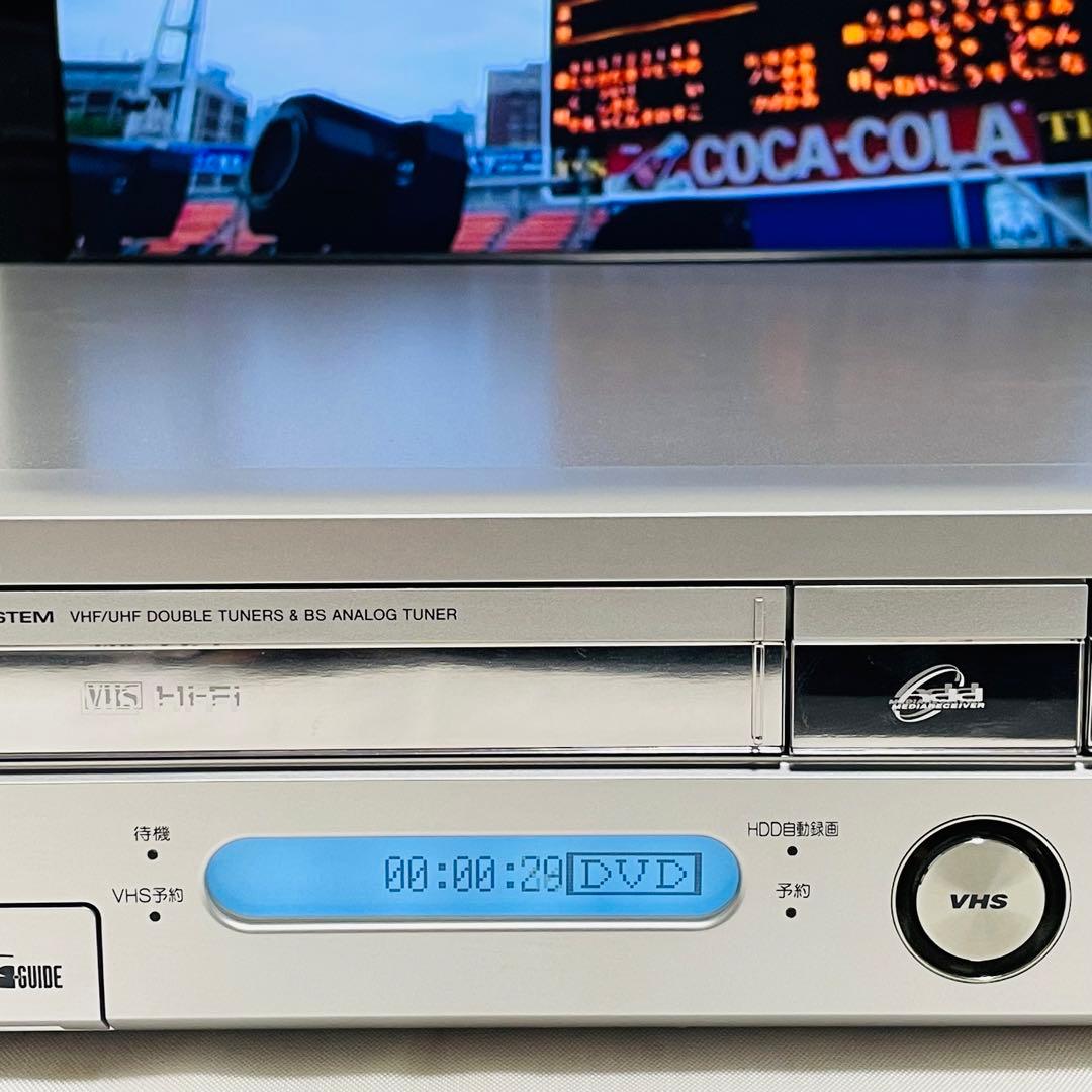 【整備品】 SHARP VHS⇔DVD⇔HDDダビングデッキ DV-HRW50