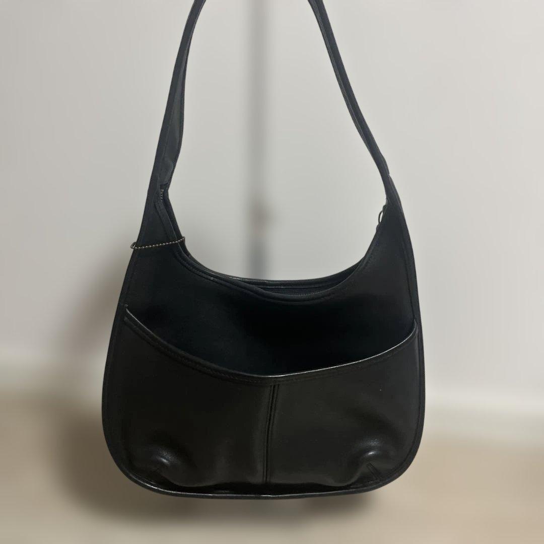 レザーハンドバッグ　コーチ　オールドコーチ　ブラック　バッグ　9033