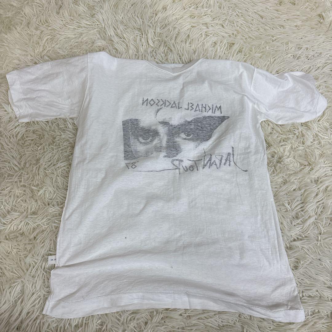 マイケルジャクソン BAD ジャパンツアー Tシャツ 白 L 87年 美品