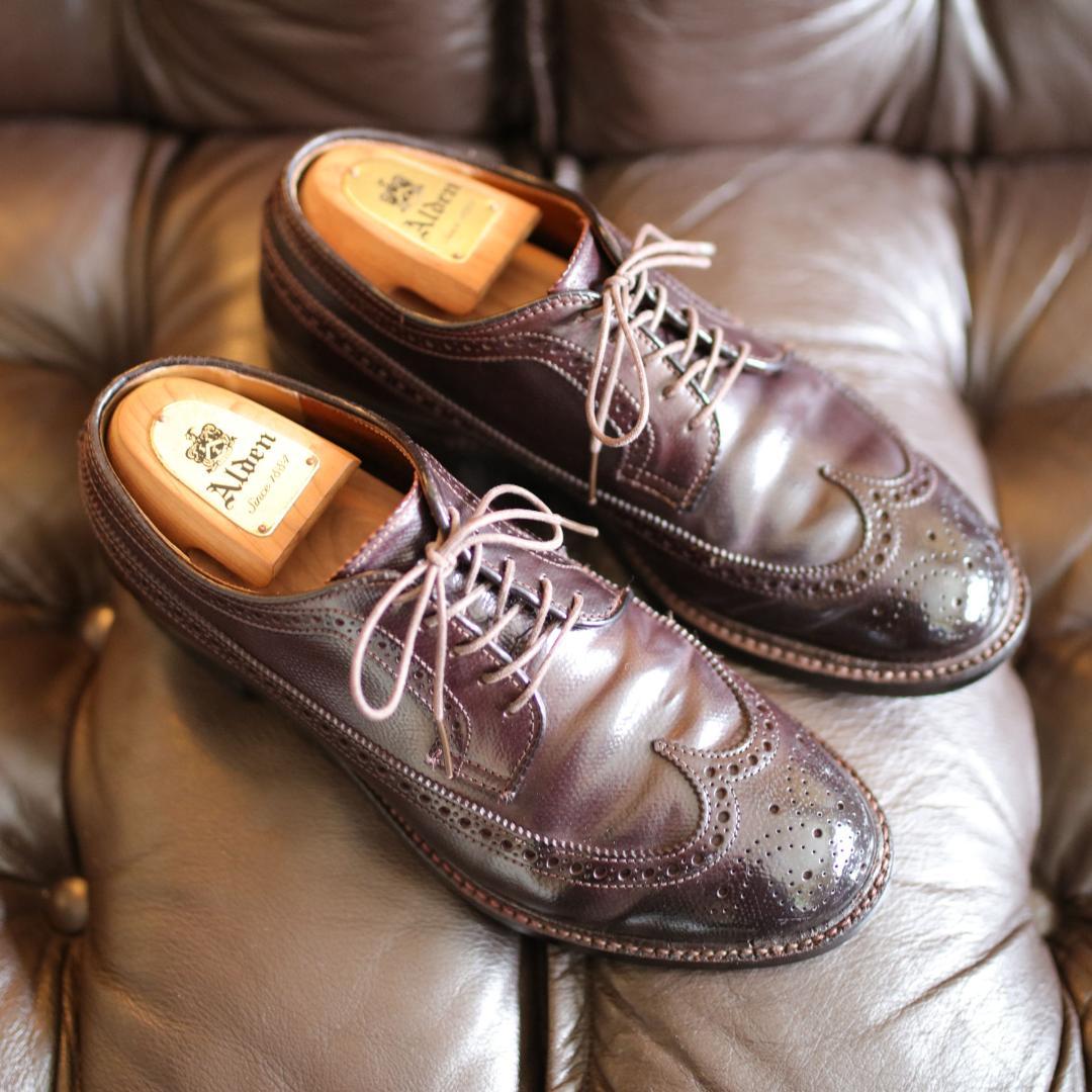 【希少】ALDEN 5888 型押しコードバン ウイングチップ 6.5D