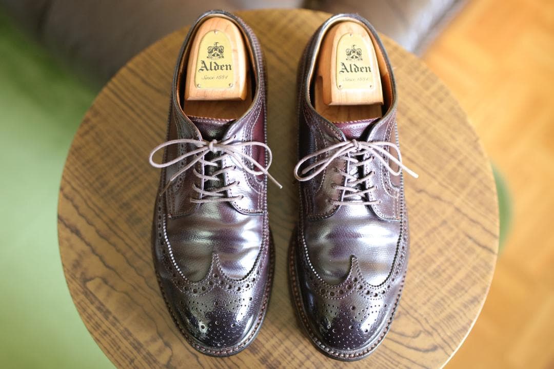 【希少】ALDEN 5888 型押しコードバン ウイングチップ 6.5D