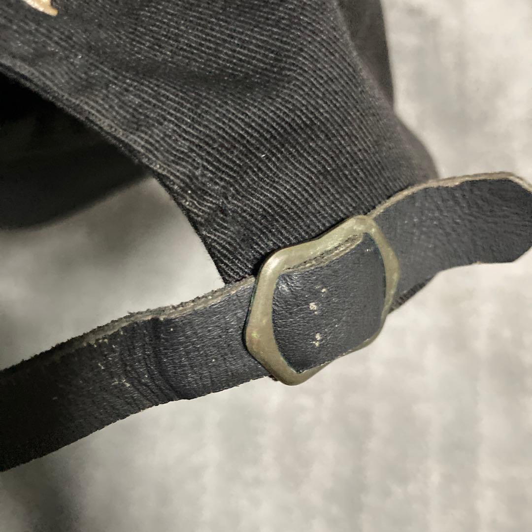 90s STUSSY 刺繍 キャップ 紺タグ ブラック オールドステューシー