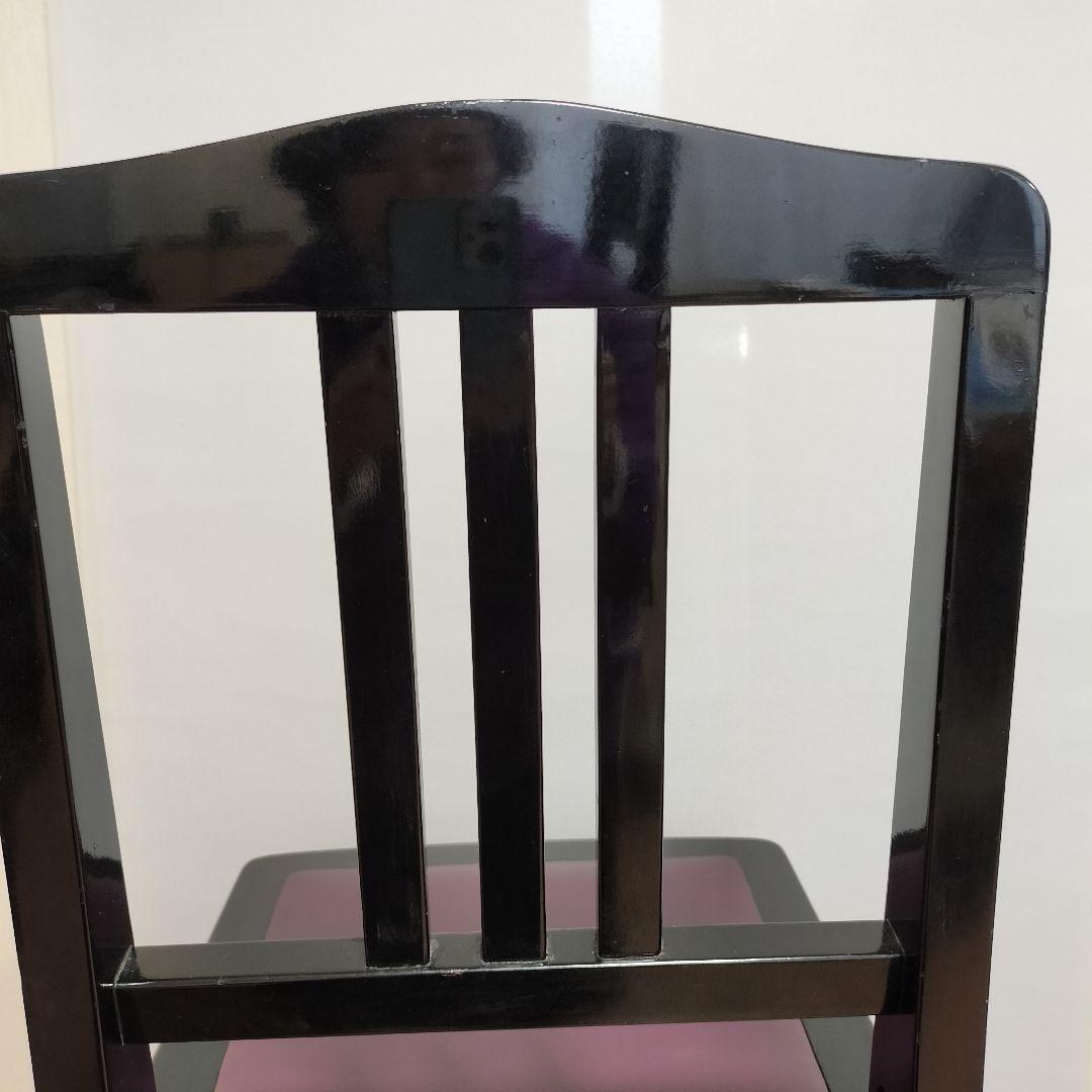 ヤマハ　ピアノトムソン椅子 黒　紫の座面