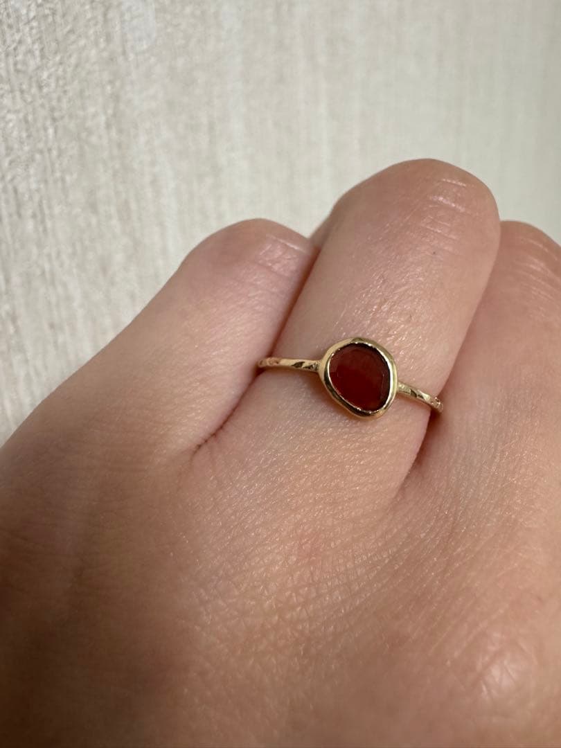 アガット✴︎スキニーリングK1011号✴︎ガーネット