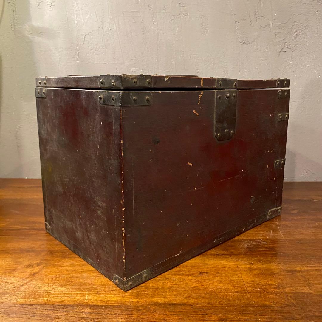 明治 硯箱 小引き出し 銭函 時代箪笥 骨董品 古道具 アンティーク