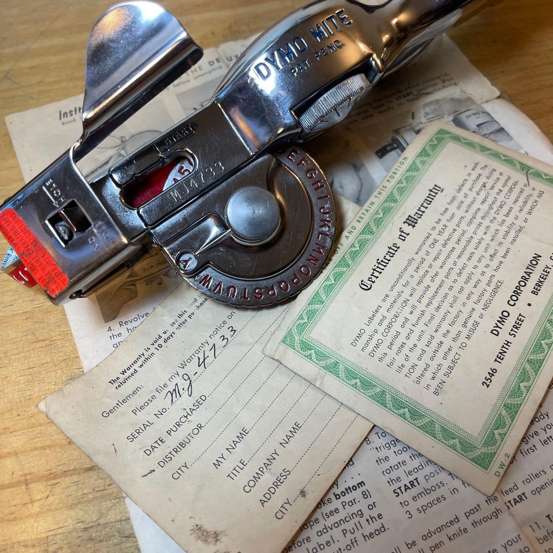 ■製品保証■【機関良・美品】ダイモ テープライター M-3 DYMO 184-2