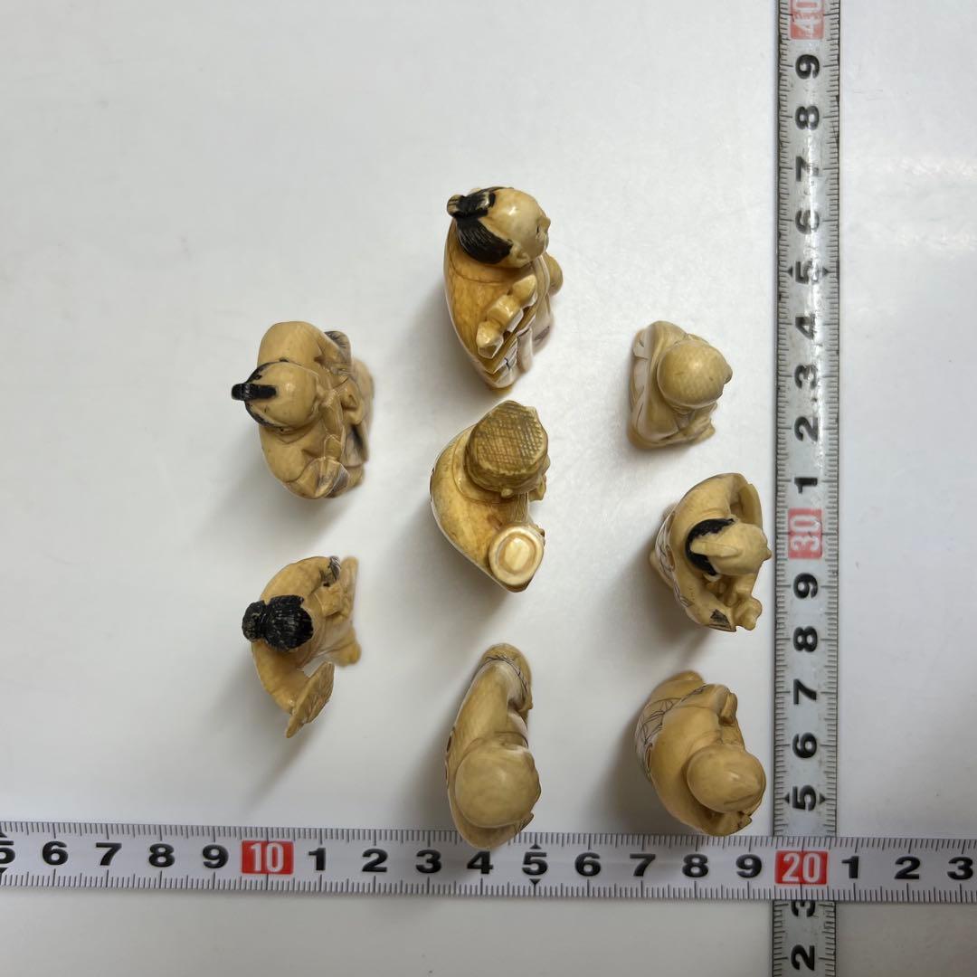 極上　人物根付　色々　9点　132g 東K7-1214☆2F トコサ