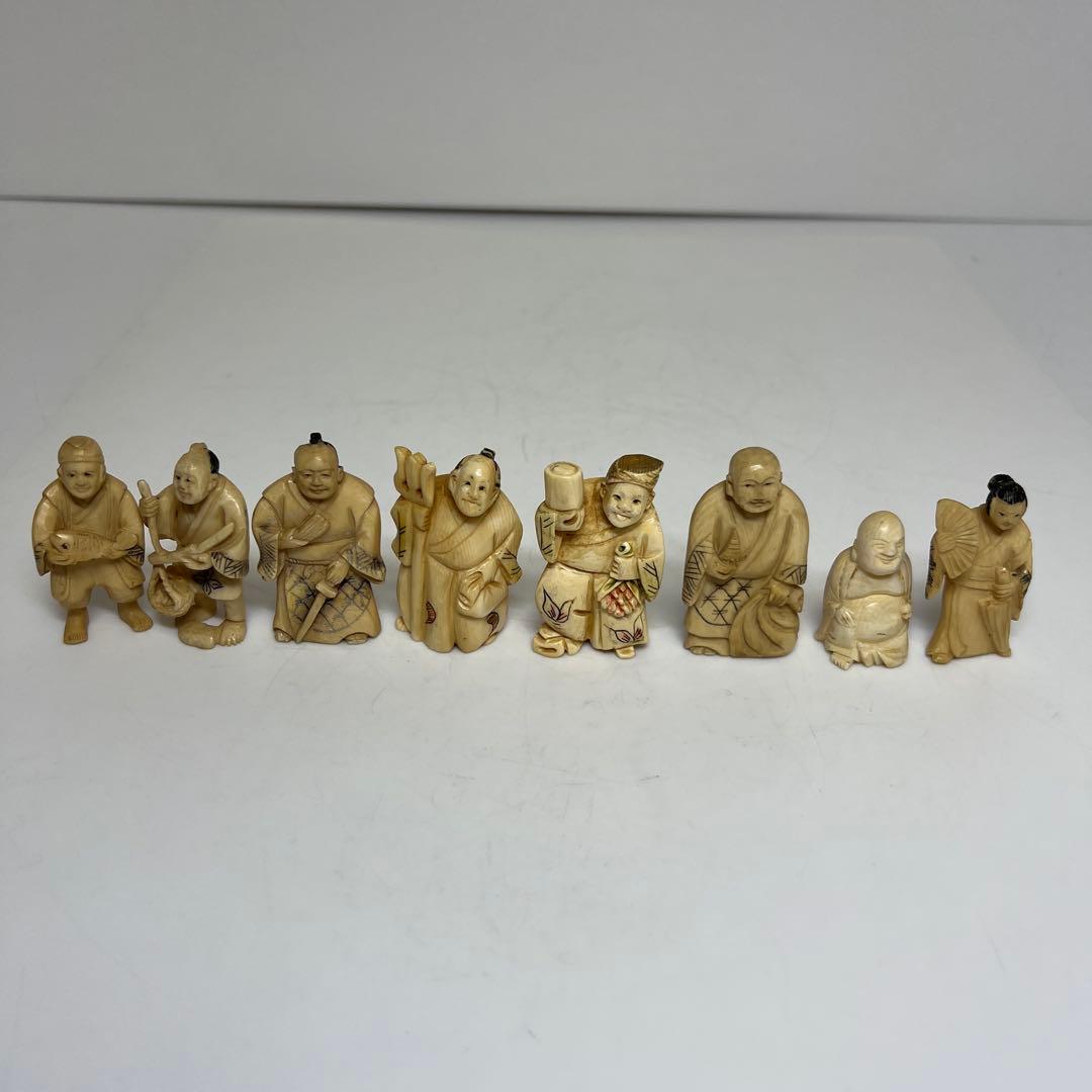 極上　人物根付　色々　9点　132g 東K7-1214☆2F トコサ