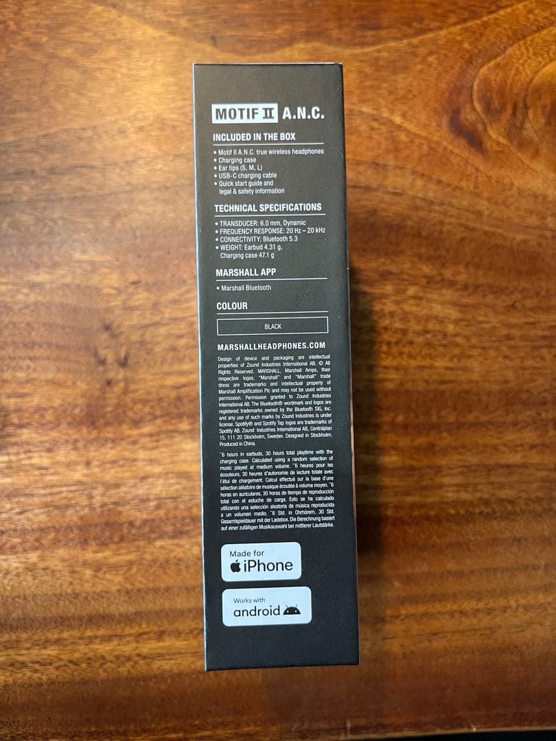 Marshall Motif II A.N.C. ワイヤレスイヤホン