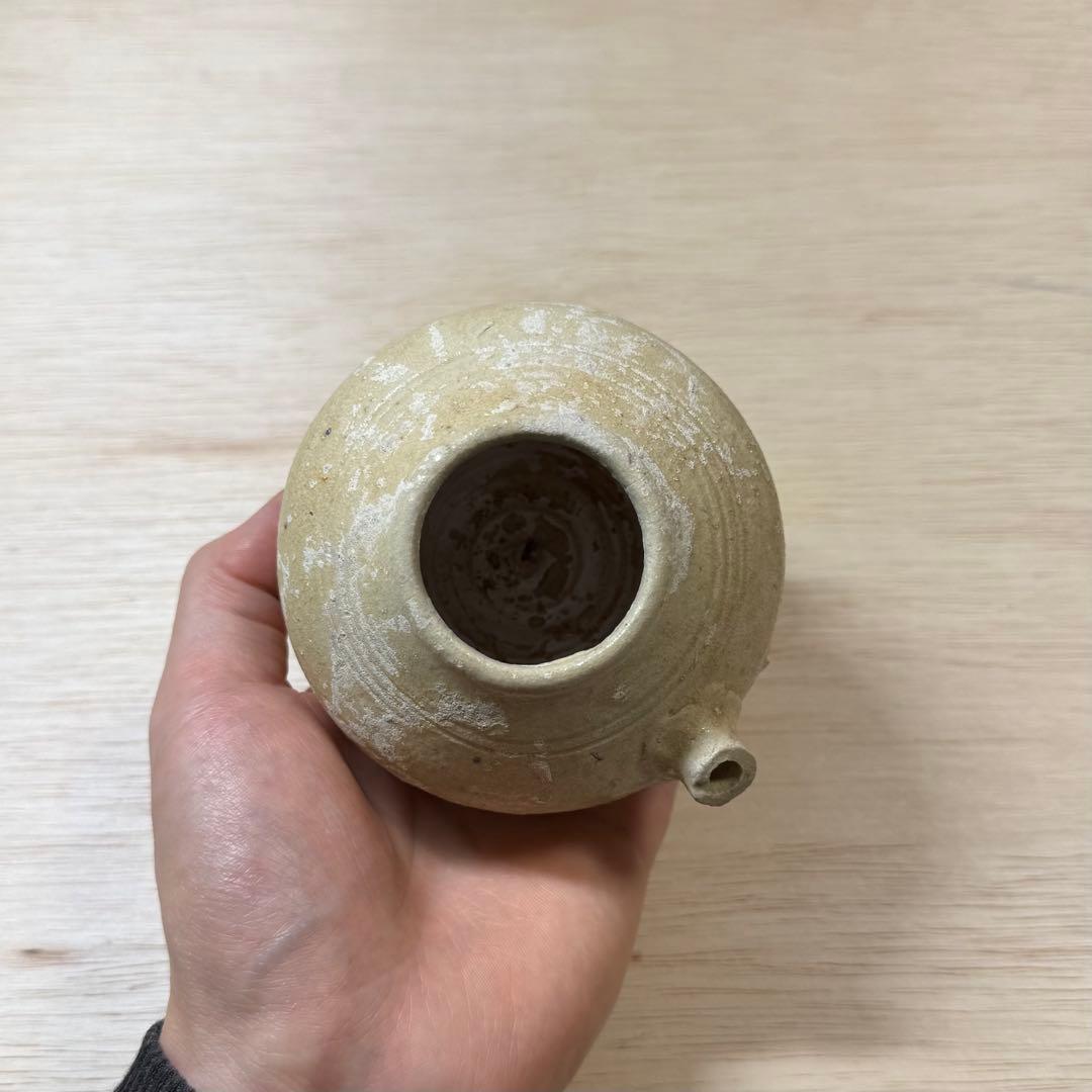 古瀬戸 灰釉 水滴 室町時代 発掘品 陶片 古美術 骨董 民藝 古美濃 古常滑