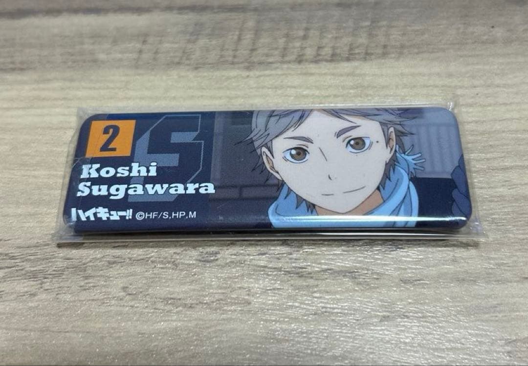 ハイキュー 菅原孝支 ロング缶バッジ ロン缶 スクエア　希少