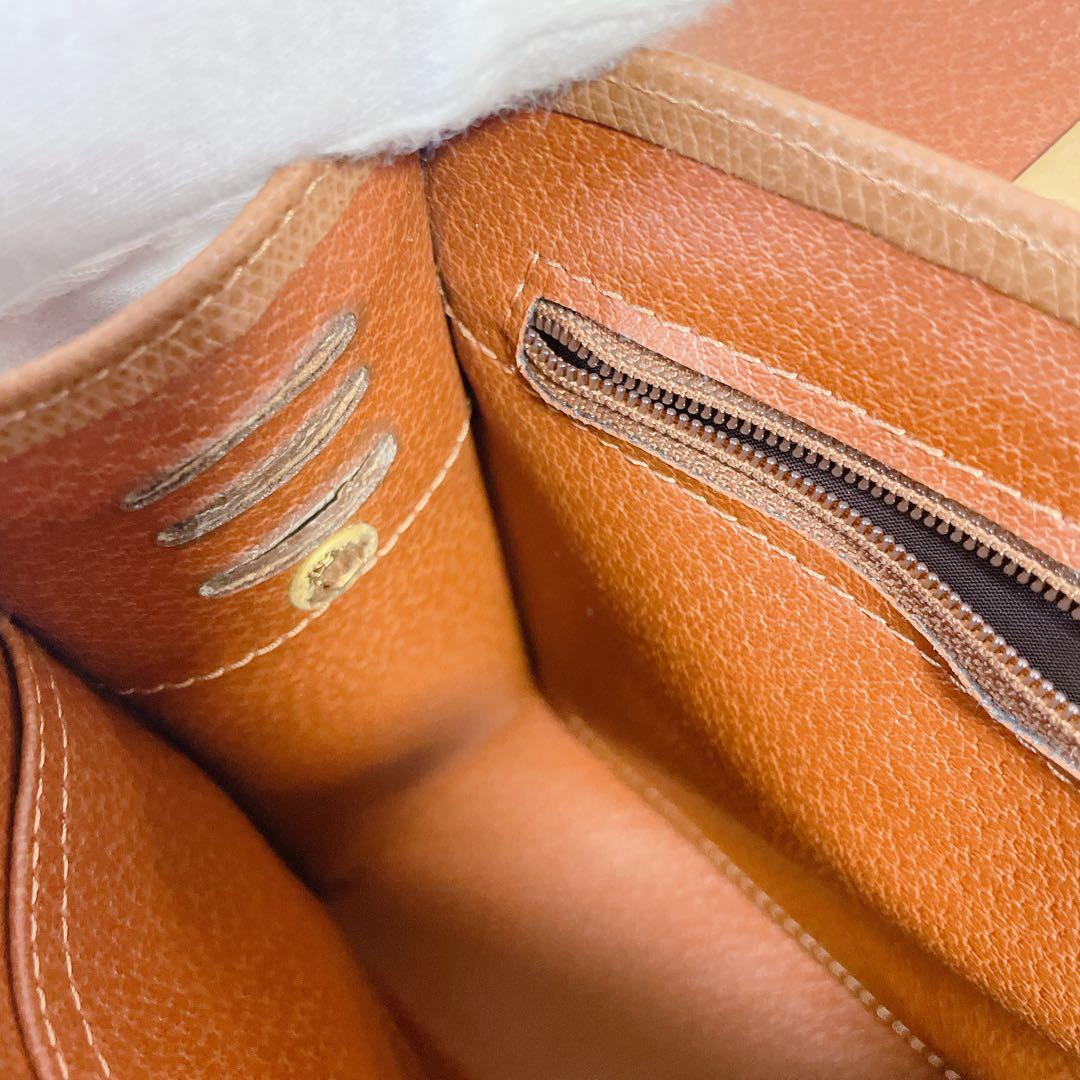 美品　ロンシャン　オールレザー　本革　2way ハンドバッグ　ゴールドロゴ