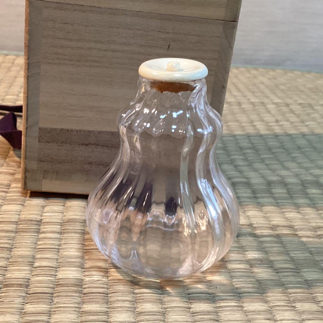 チェコガラス瓢簟茶入　内田　繁　作