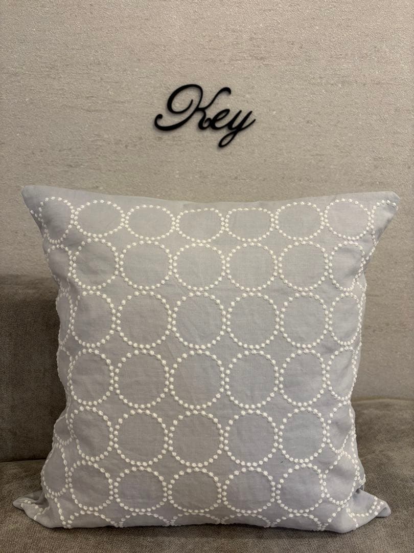 ミナペルホネン　ハンドメイドクッションカバー★タンバリンライトグレー Xホワイト