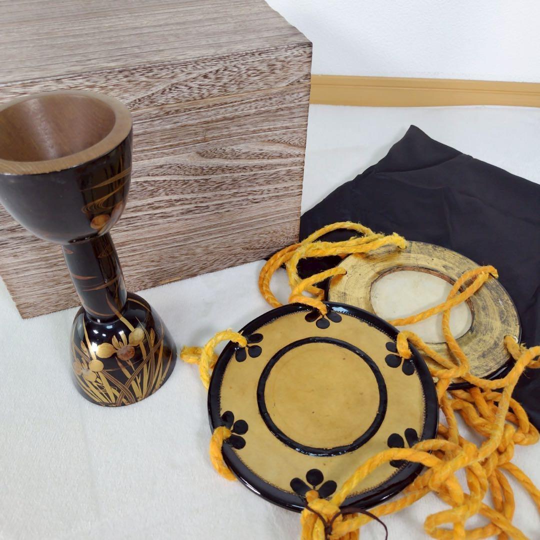 小鼓　和楽器　鼓　桐の箱付き