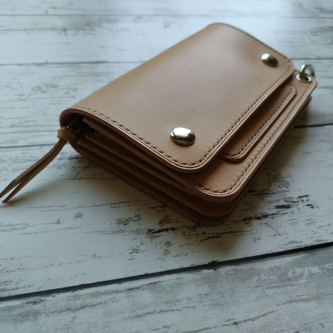 3層　ミドルトラッカー　ウォレット　財布　本革