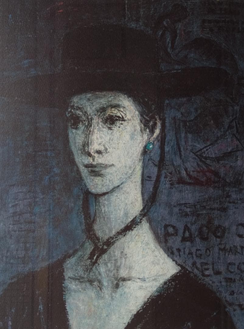 ・作者名：萩　太郎・画題：・帽子の女・技法：リトグラフ限定（56／280）