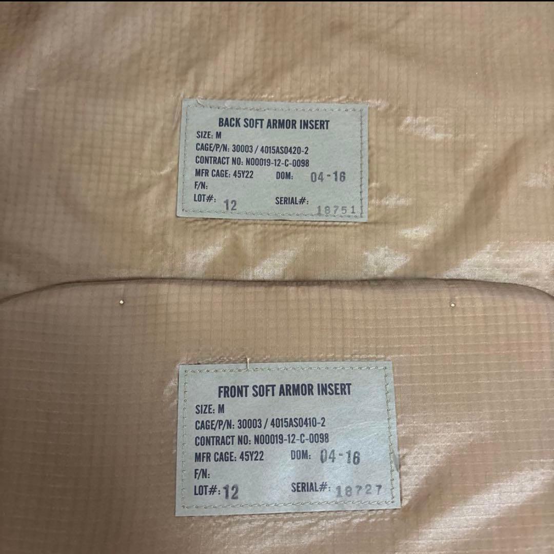 米軍実物 CMU-37/P ボディアーマー　ソフトアーマー エアークルーサイズM