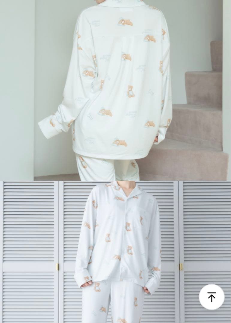 新品未開封 gelato pique JIN クマ柄 カーディガン パジャマ