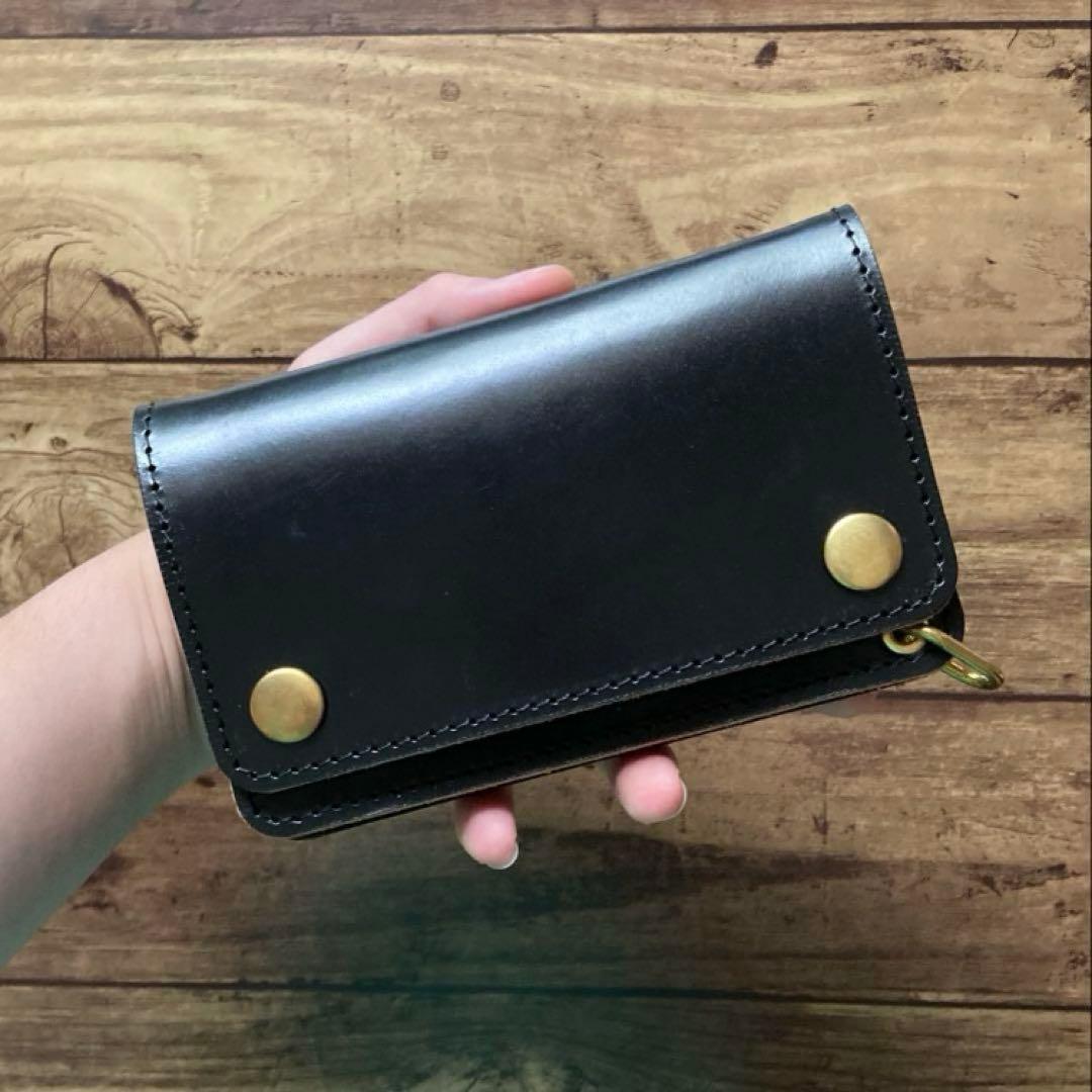 【999】北米ステアハイドトラッカーウォレット150【お札を折らずに収納】