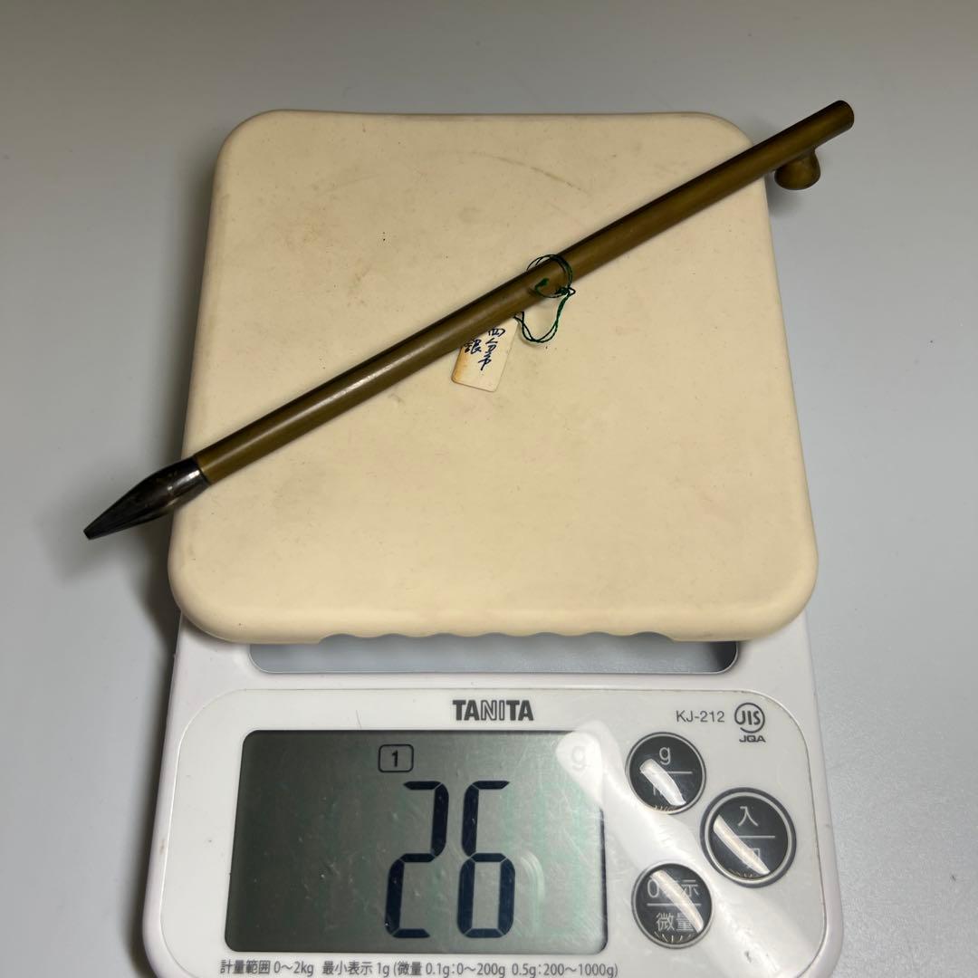 時代　四分一　口銀煙管　26g 東Y8-0109☆2Fタサコサ
