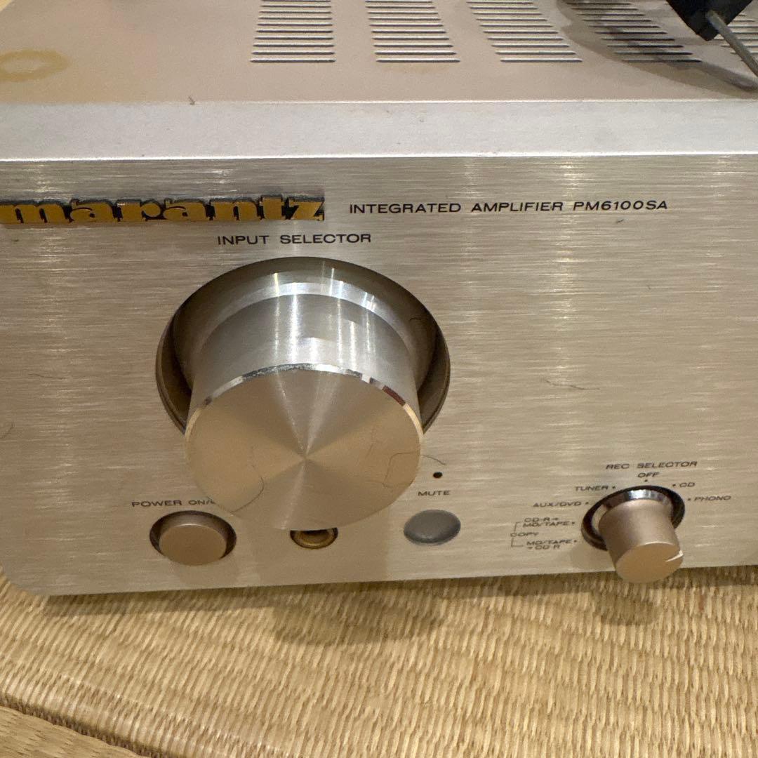 【おまけ:ONKYOスピーカー2個付】marantz PM6100SA アンプ