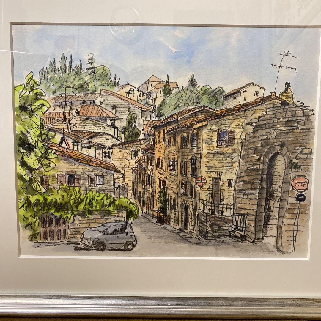 花城康雄　「アッシジの春」　絵画