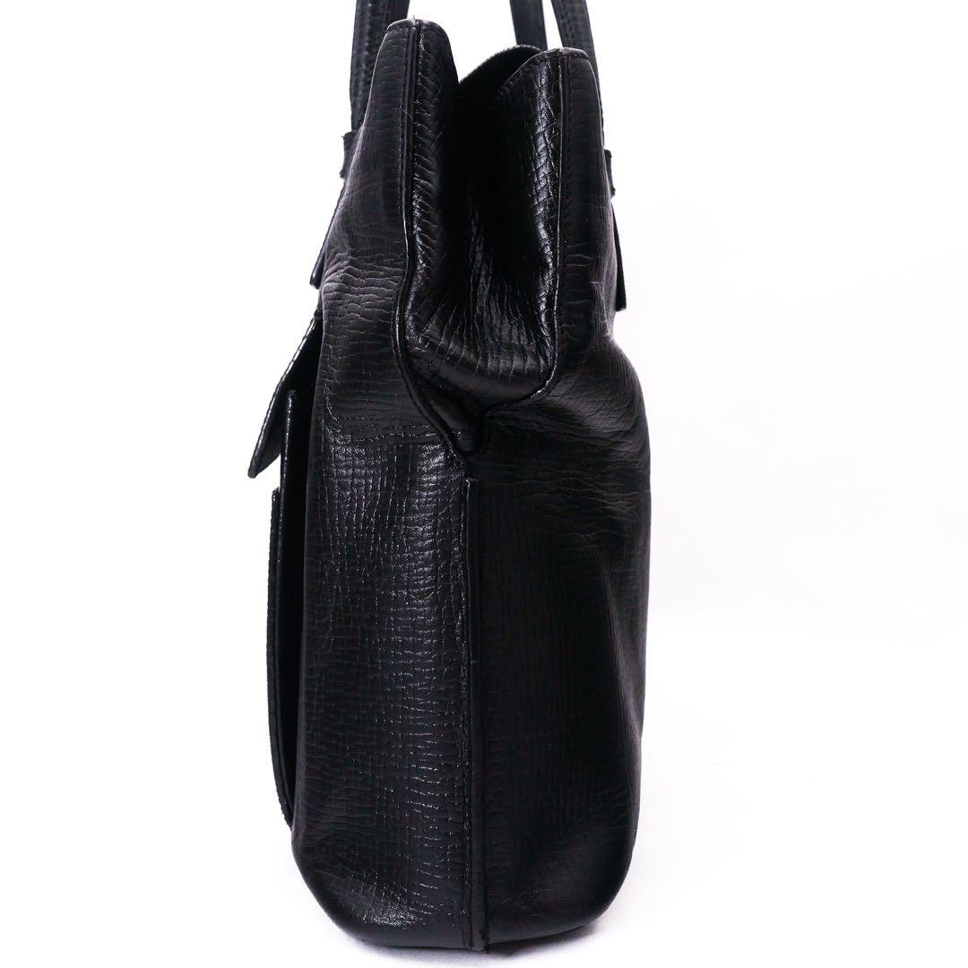 美品 LOEWE ロエベ レザー トートバッグ バッグ　黒 アナグラム ビジネス